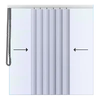 Bediening aan de linkerkant, pakket in het midden