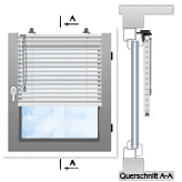 op het frame met klemsteun