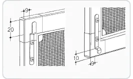 Montage op PVC raam met Z-haak (zonder boren)