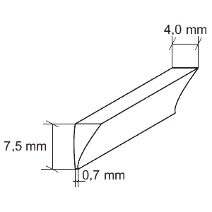 gebogen afstandsstrip