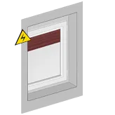 links - van de kamerzijde bekeken