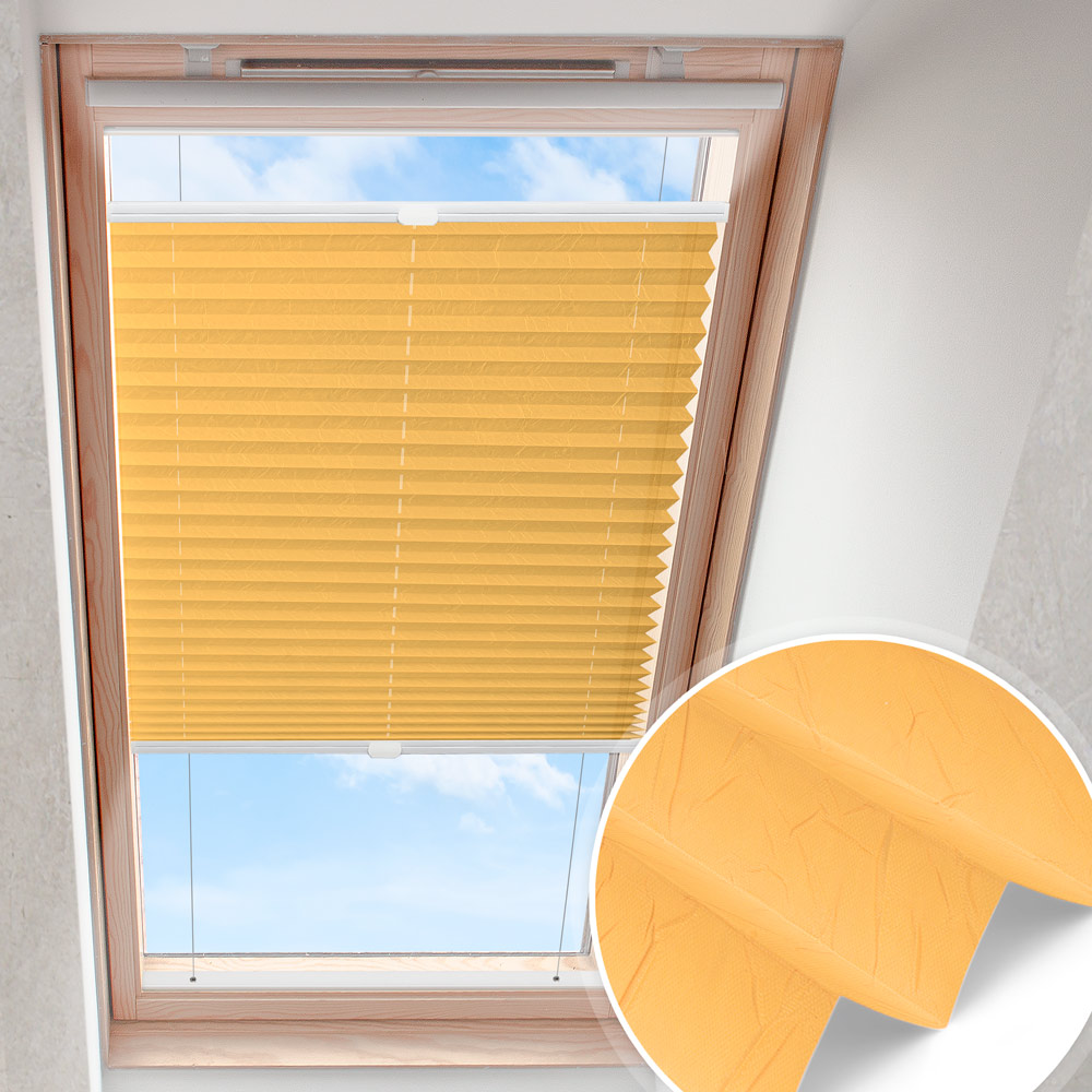 Dakraam plisségordijn Oranje | crushed parelmoer