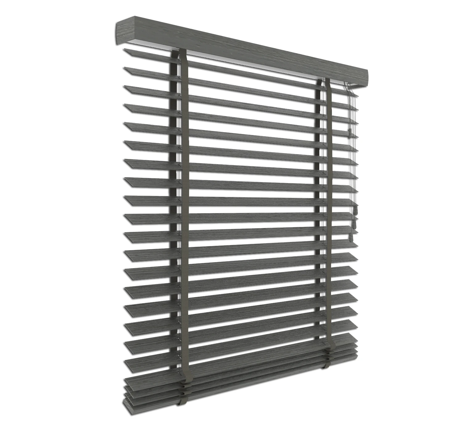 Houten jaloezie Grijze Eik | 50 mm Lamel