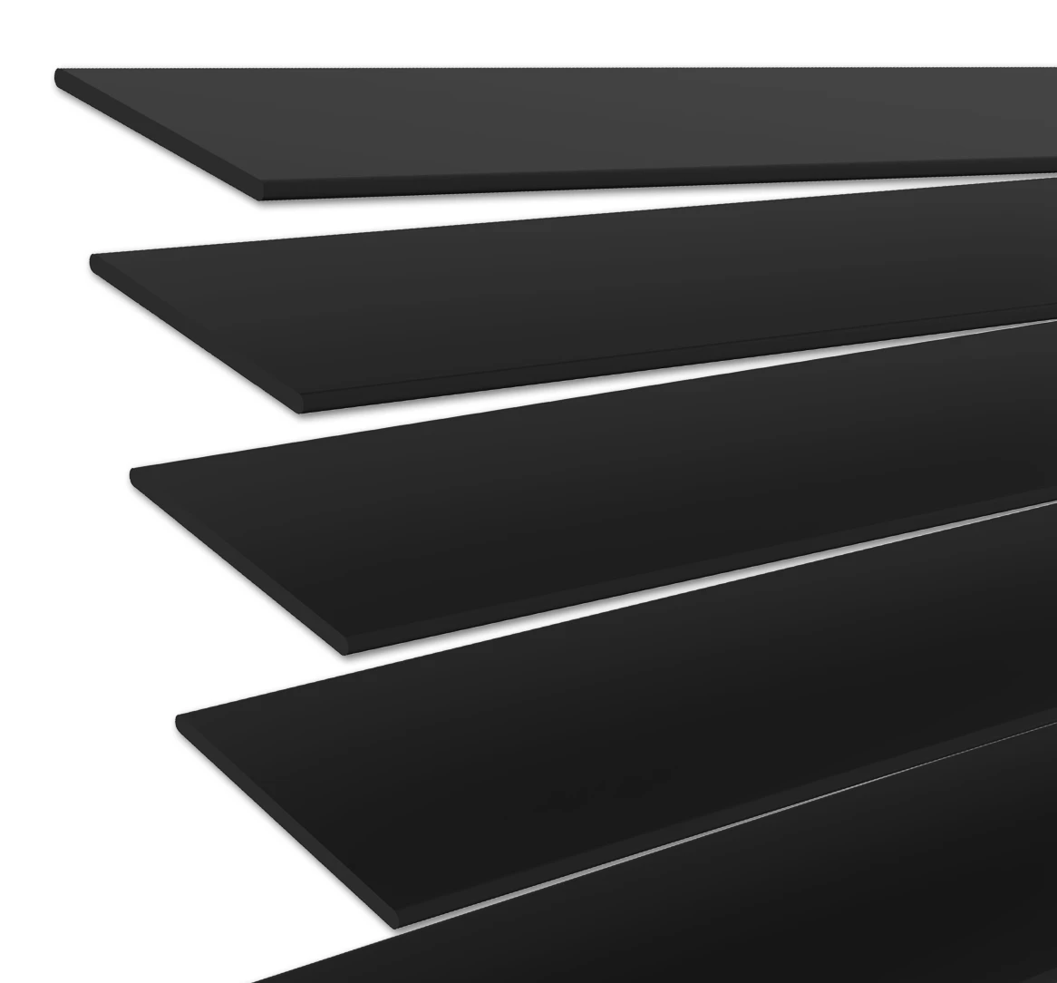 Houten jaloezie Zwart halfglanzend | 50mm Lamelle