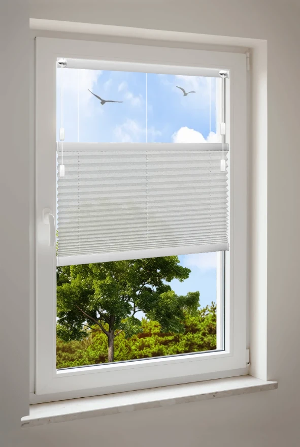 Plissé Cosiflor® F1 grijze stoffen