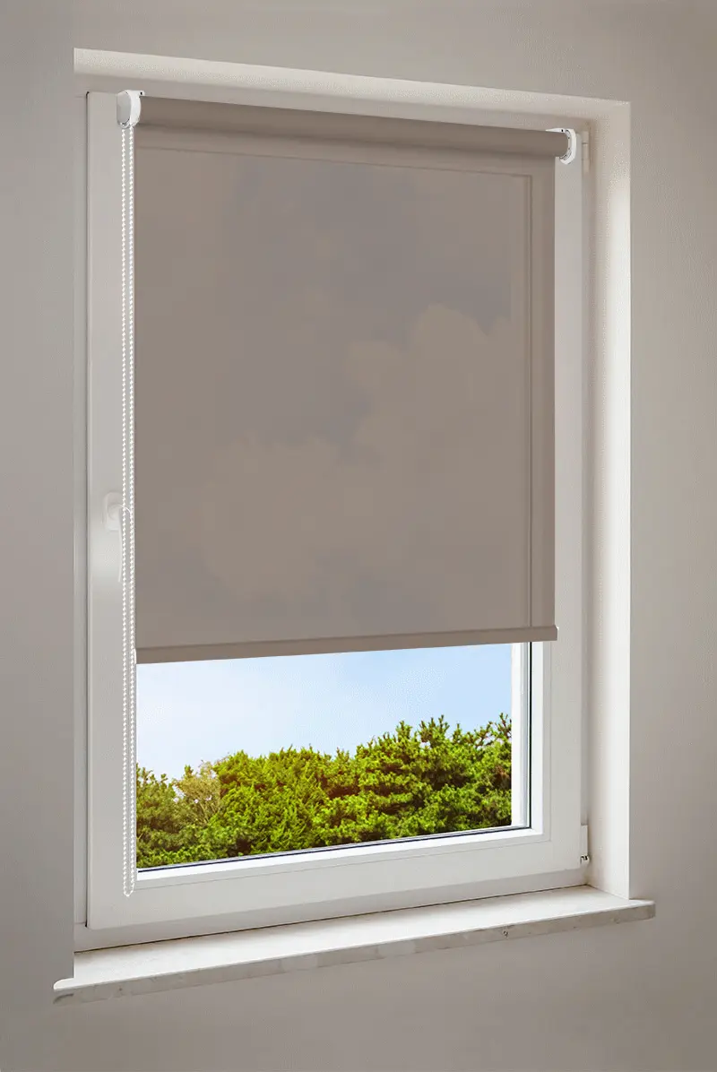 Rolgordijn Lichtbruin | halftransparant