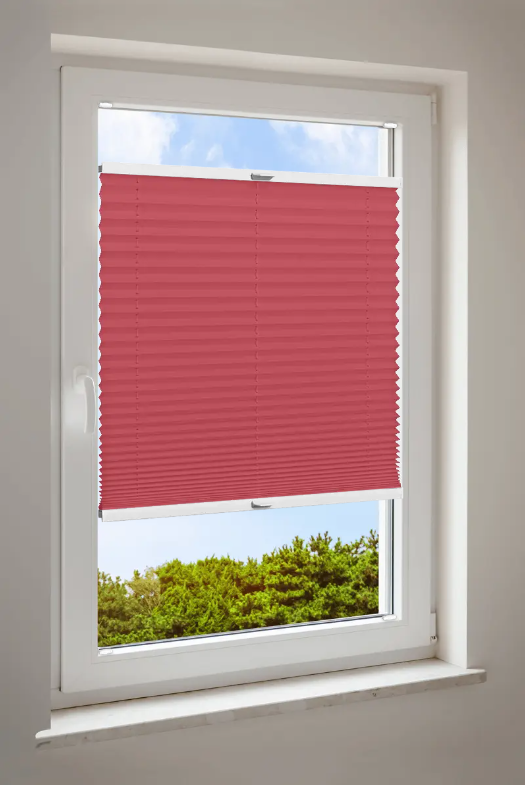 Plisségordijn Cosiflor® VS2 rode stoffen