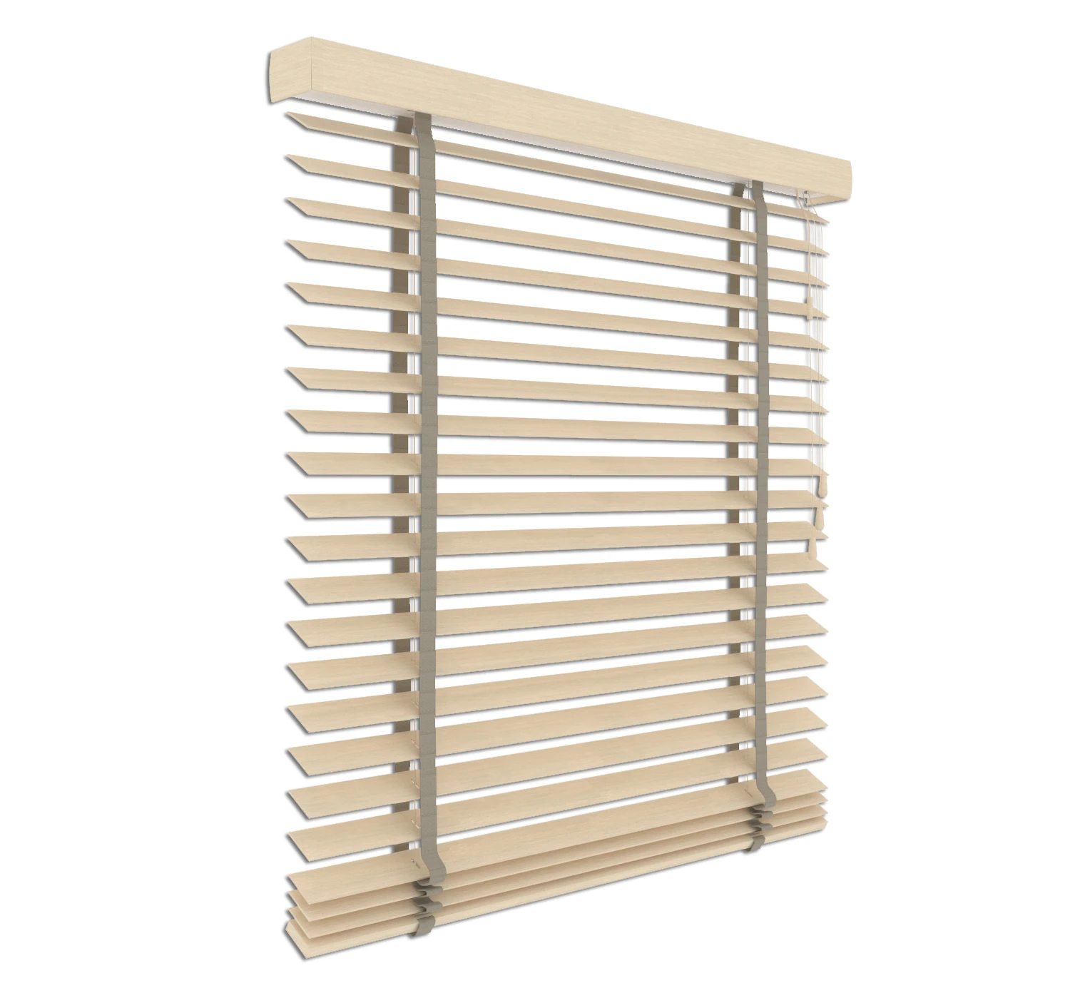 Houten jaloezie middelgrote Esdoorn | 50 mm Lamelle