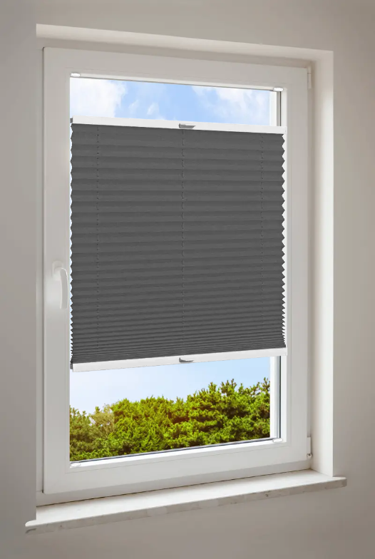 Plisségordijn Cosiflor® VS2 zwarte stoffen