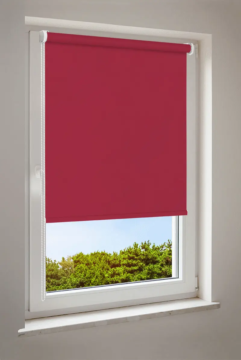 Rolgordijn Donkerrood | halfdoorlatend