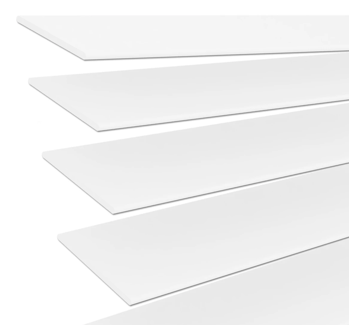 Houten lamel staal Wit 50 mm | JH037