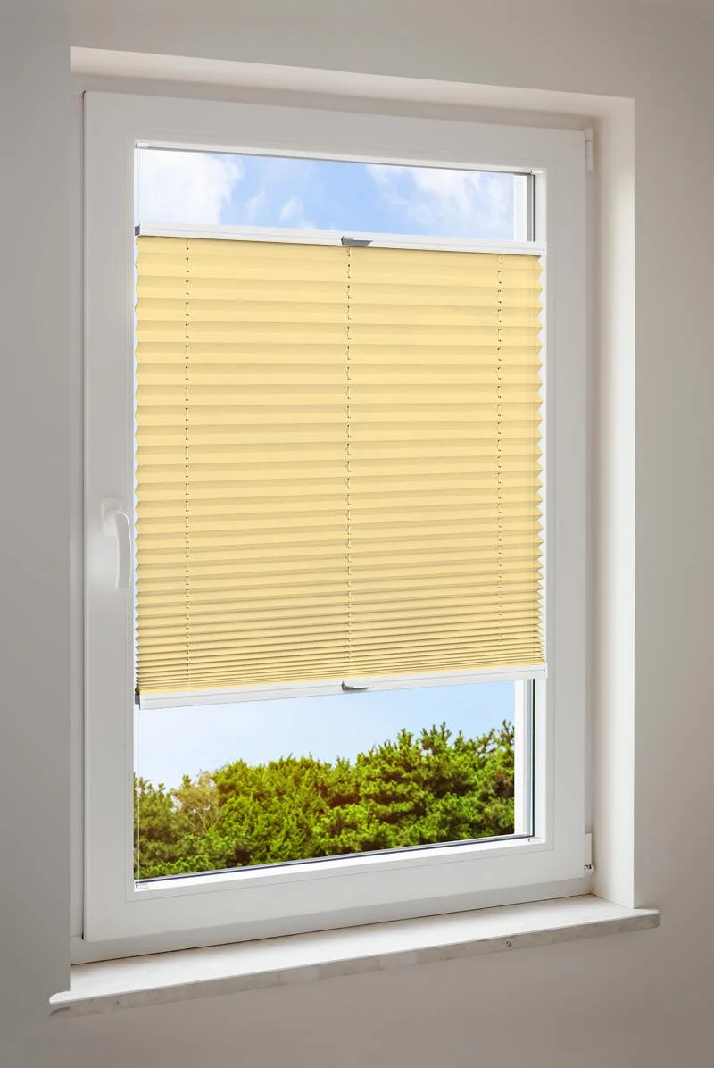 Plisségordijn Geel Basis