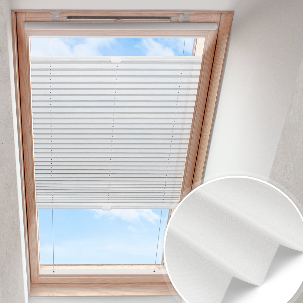 Dakraam plisségordijn Lilienweiß | parelmoer