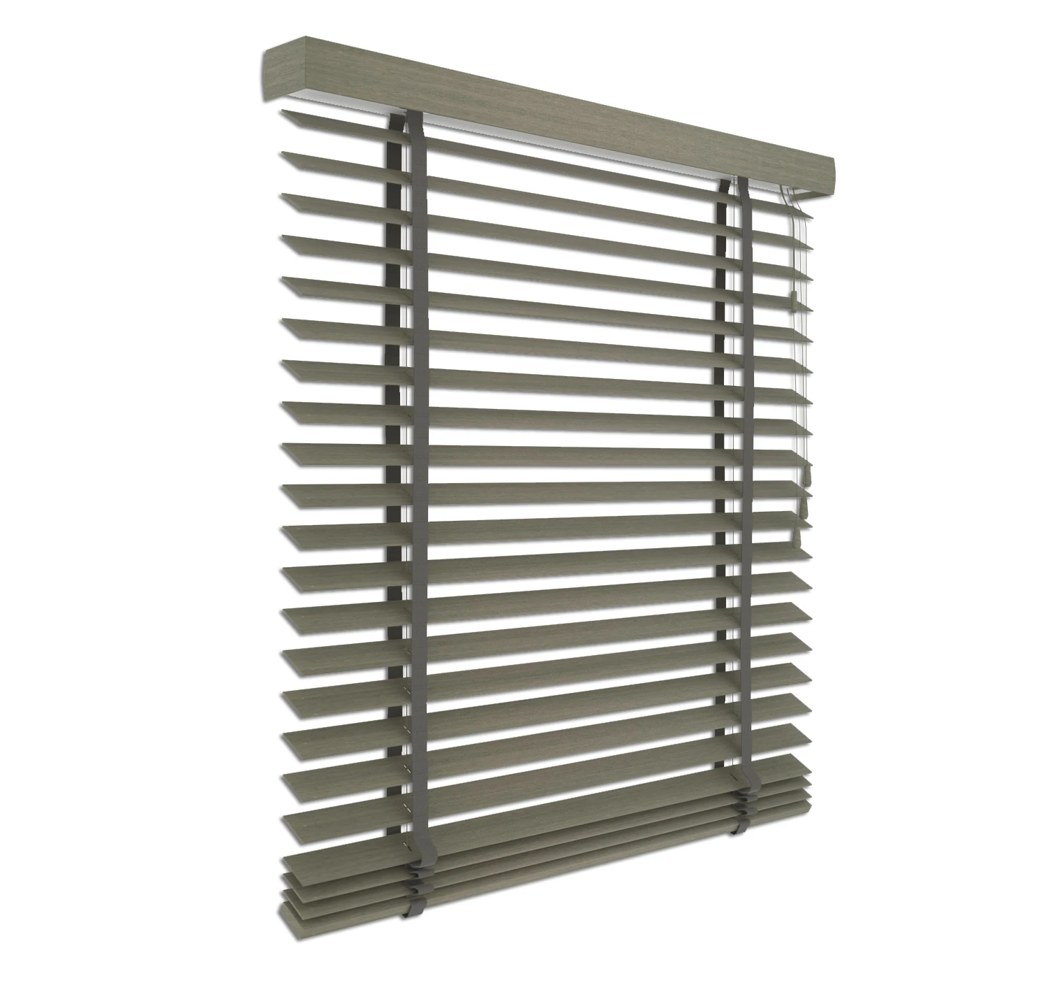 Houten jaloezie grau-beige | 50 mm lamelle
