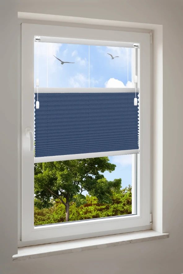 Plissé Cosiflor® F1 blauwe stoffen