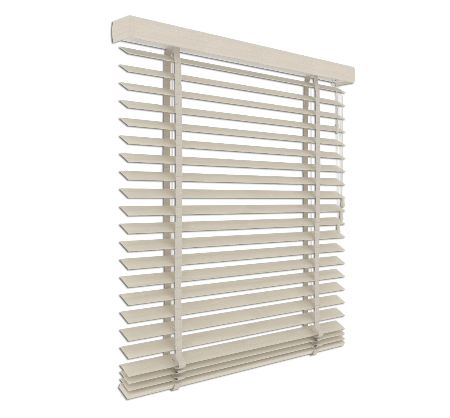 Houten jaloezie Natuur Beige | 50mm lamel