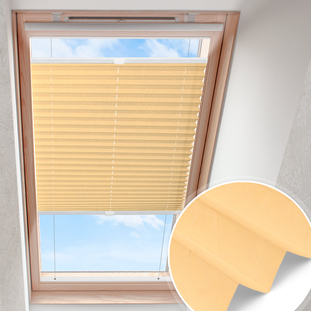 Dakraam plisségordijn Bleekoranje | crush parelmoer