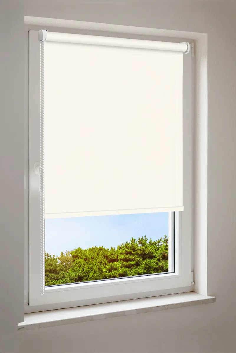 Rolgordijn Lichtbeige | halftransparant