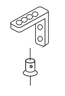 1 Paar Spannhoek voor zijgeleiding buiten