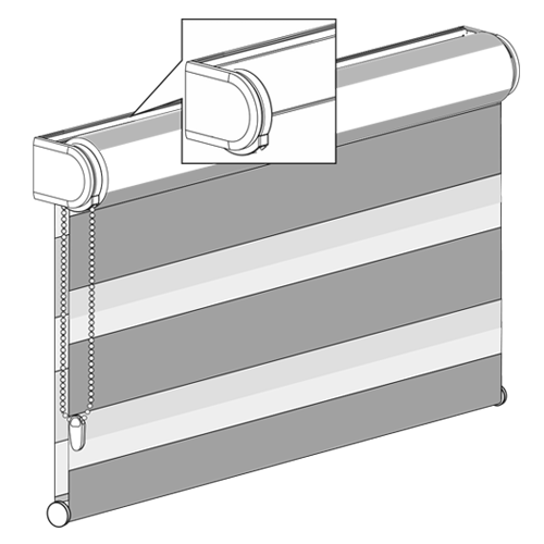 Duo rolgordijn zonder cassette