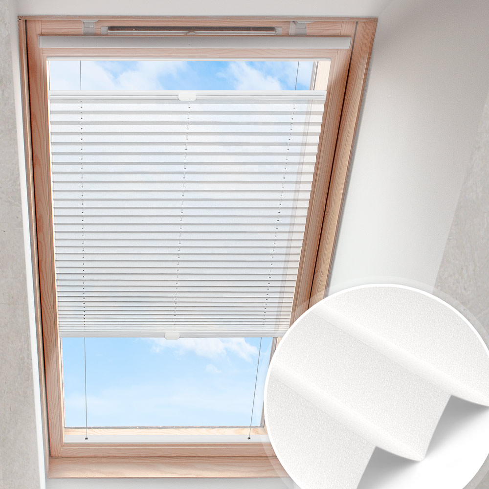 Dakraam plisségordijn Oudwit | parelmoer