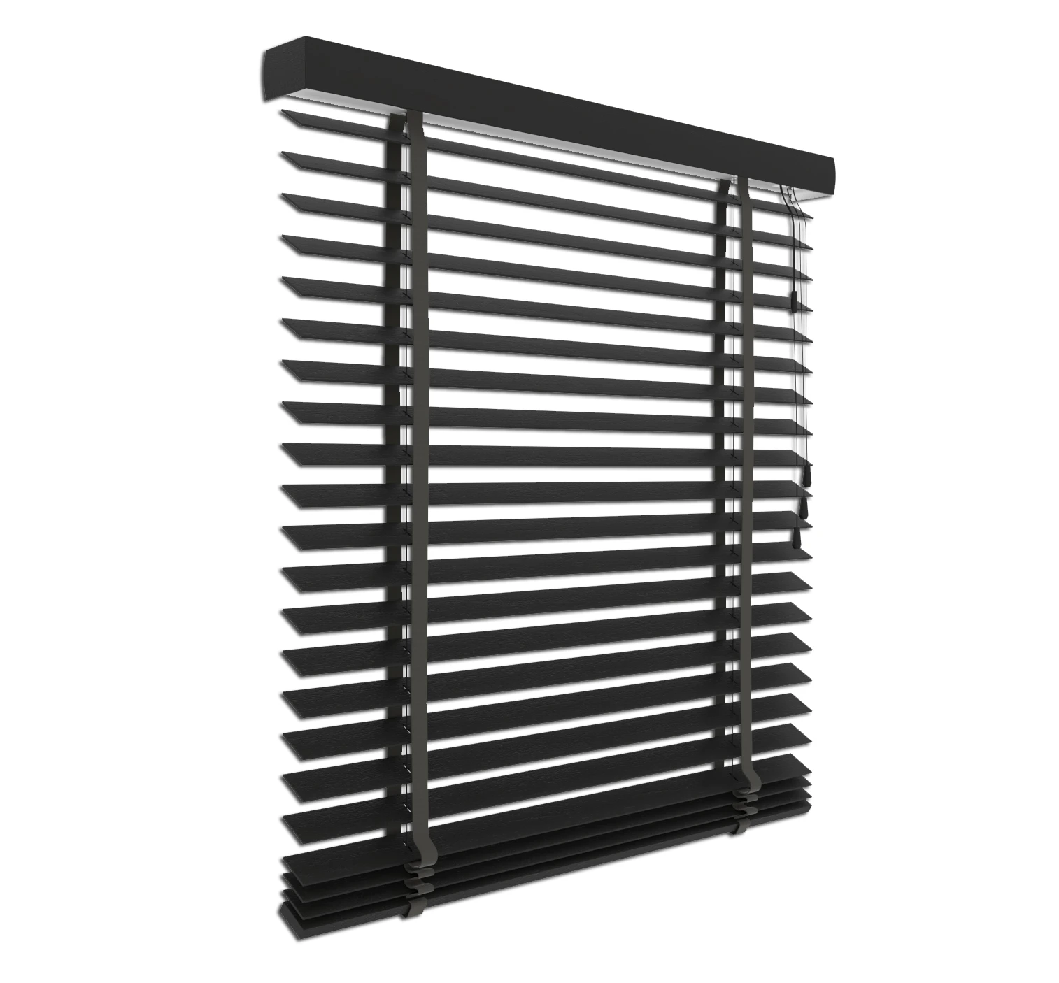 Houten jaloezie Zwart | 50 mm Lamelle