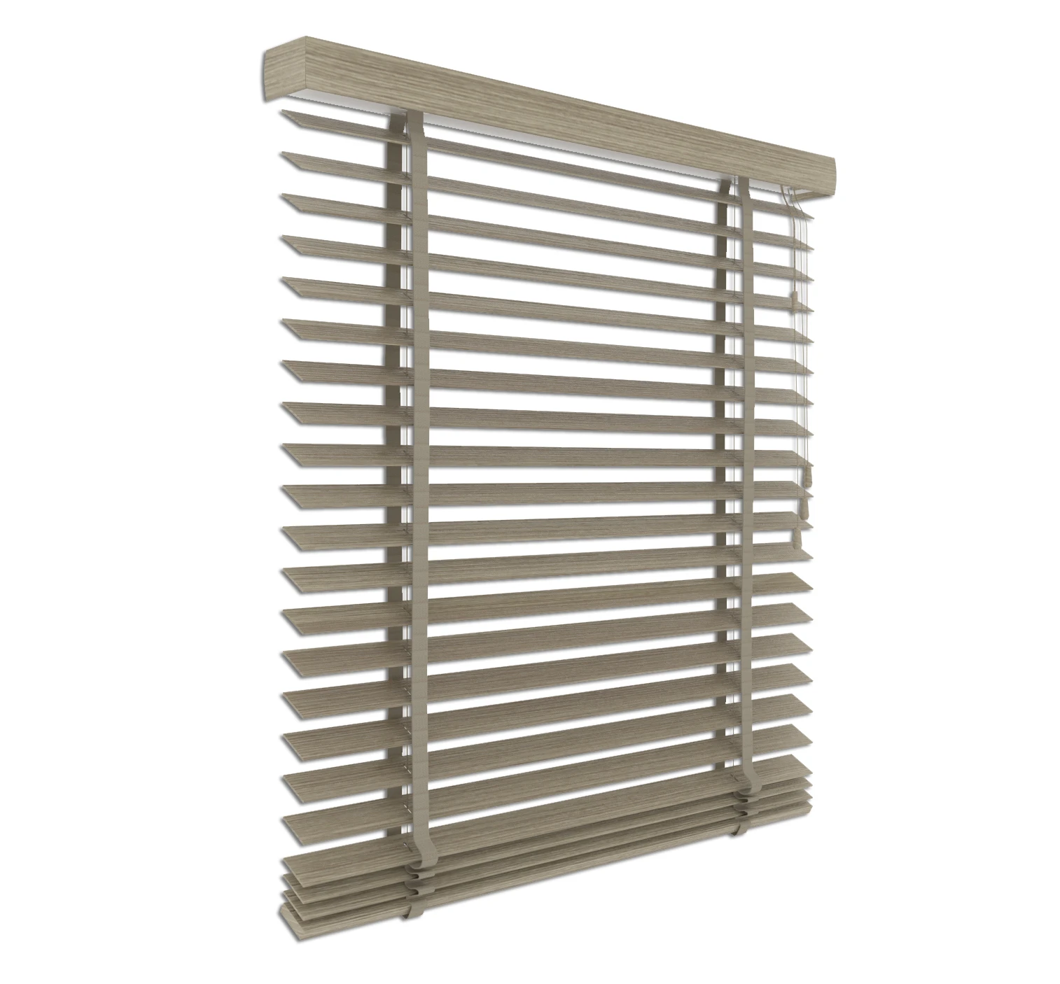 Houten jaloezie donkere Ulme | 50 mm Lamelle