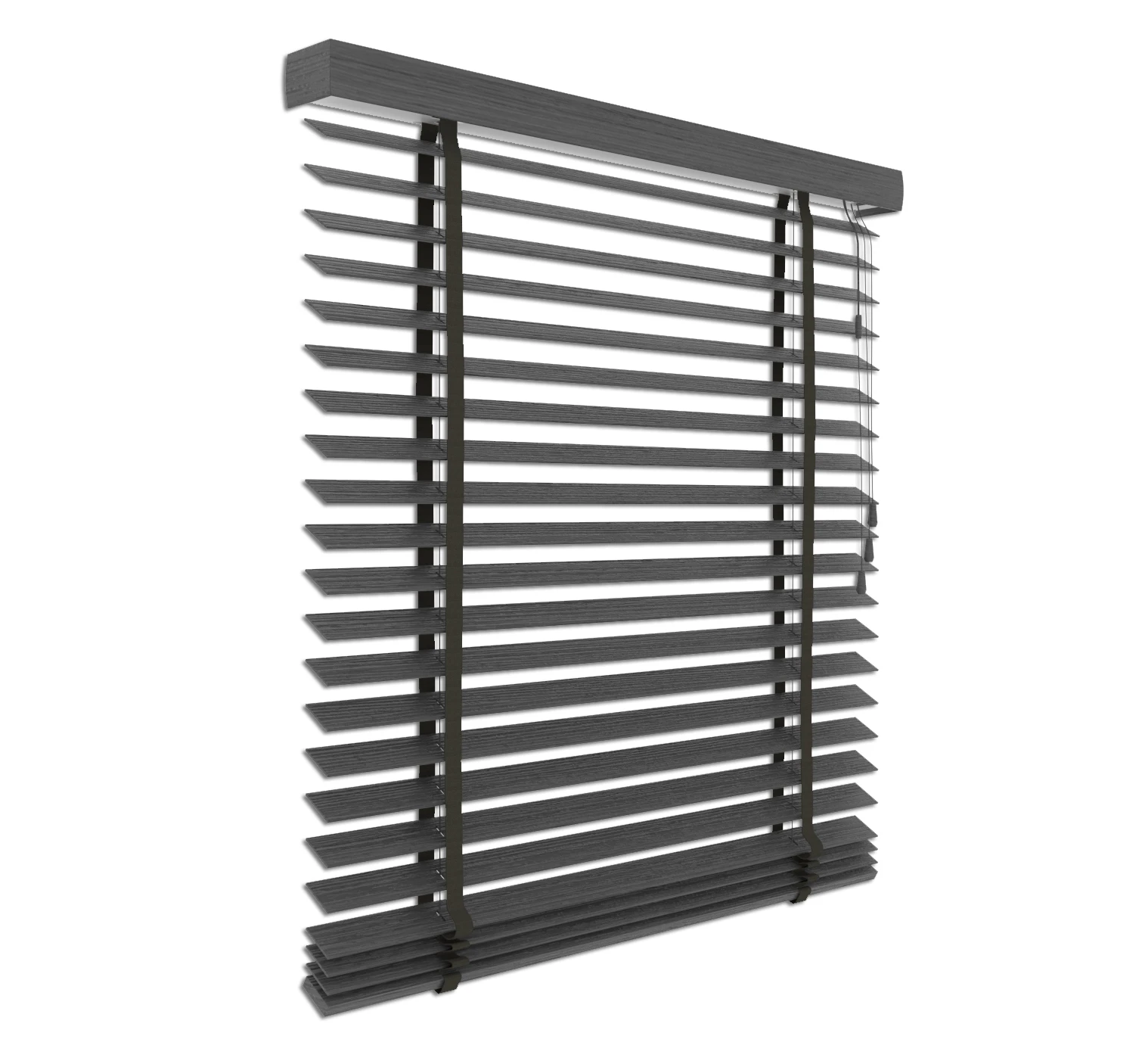 Houten jaloezie donkere eik | 50 mm Lamelle